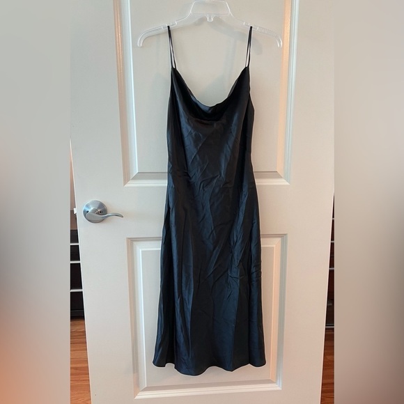 L'AGENCE NYLA COWL NECK MINI SLIP DRESS SILK CHARMEUSE - Picture 6 of 16